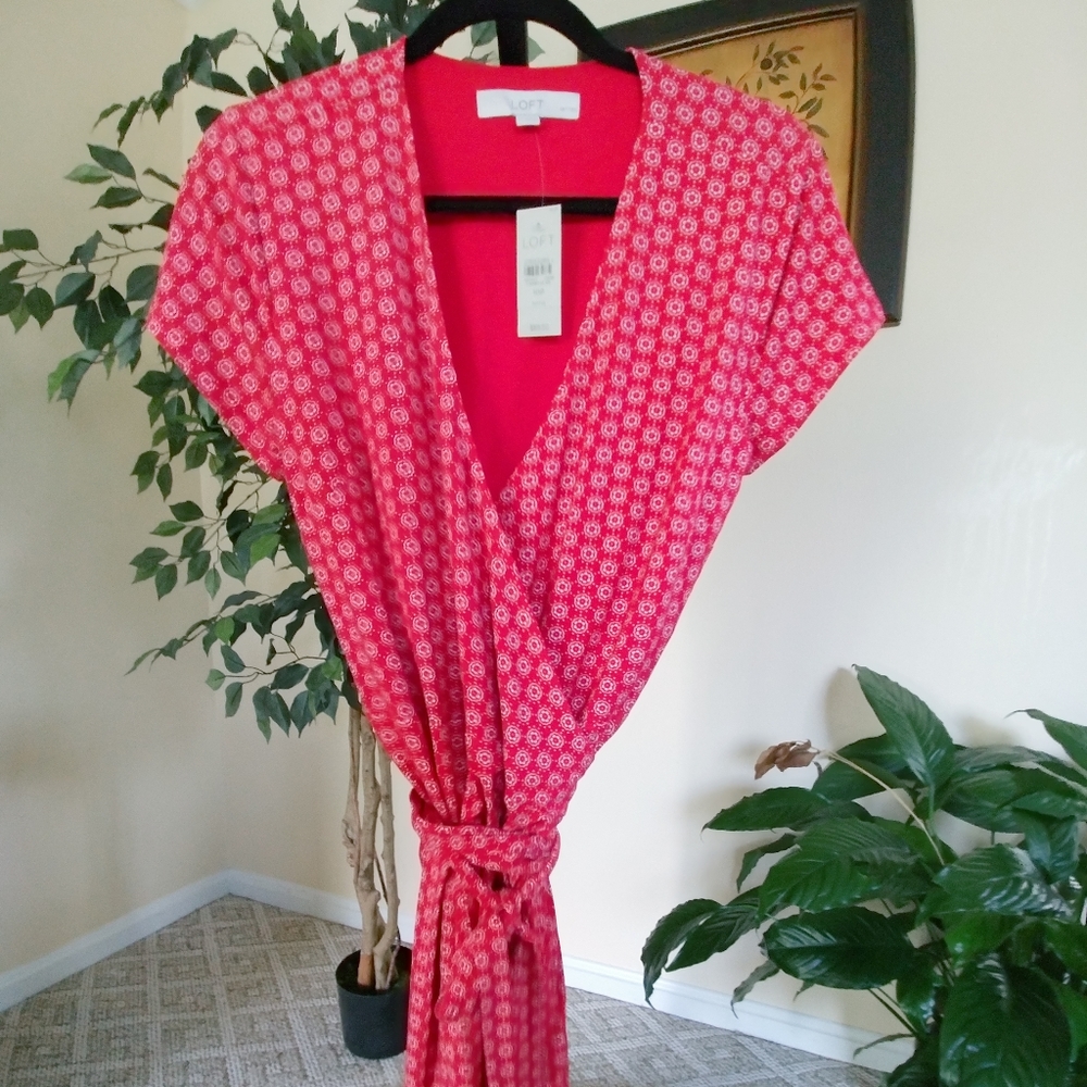LOFT Medallion Wrap Dress